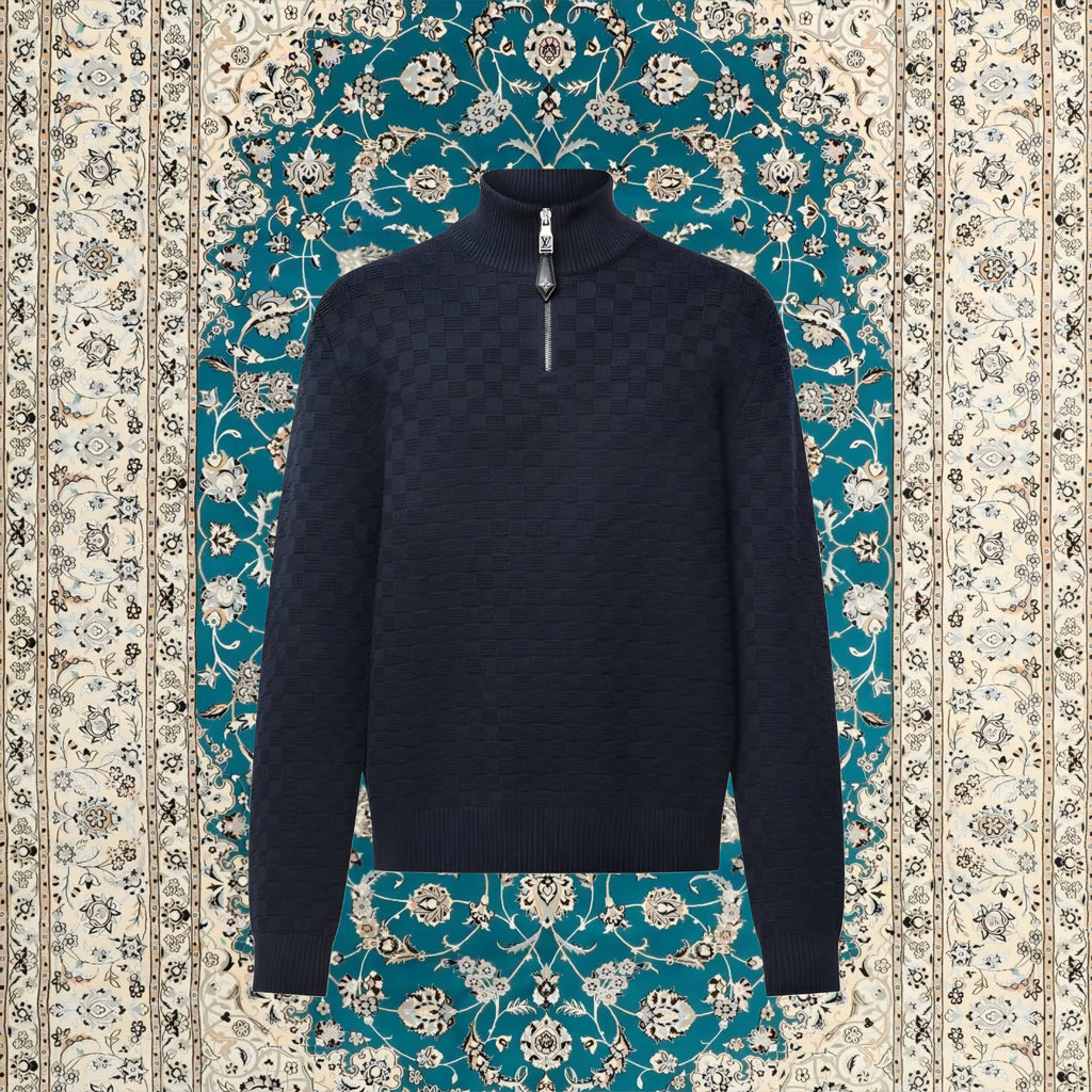 Pull demi-zippé en laine et cachemire (Copie)