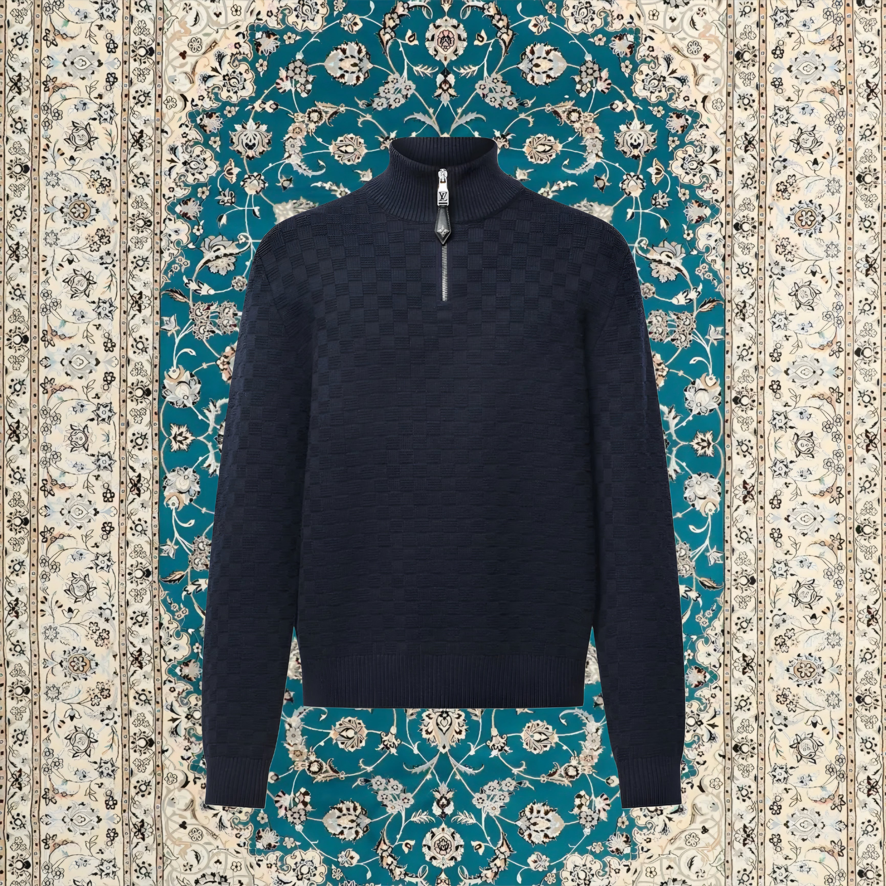 Pull demi-zippé en laine et cachemire (Copie)