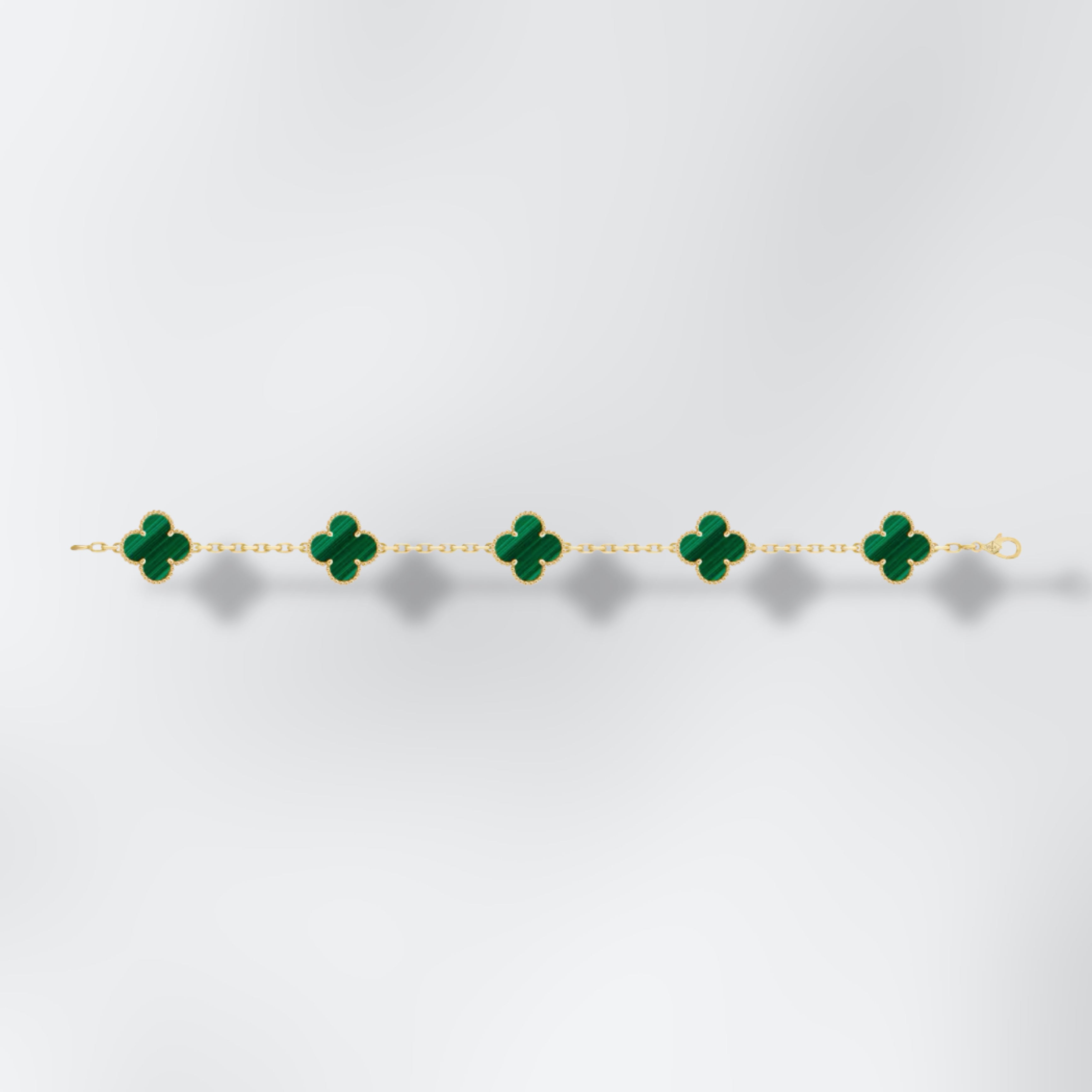 Bracelet Malachite Alhambra 5 motifs