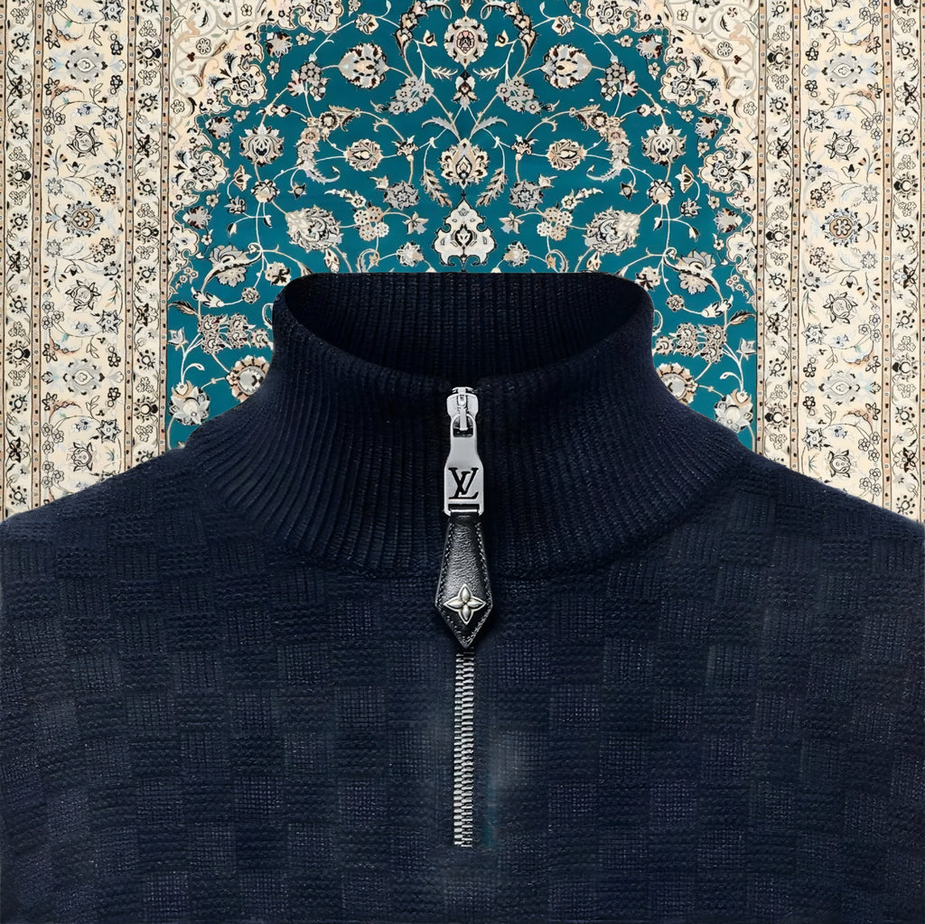 Pull demi-zippé en laine et cachemire (Copie)