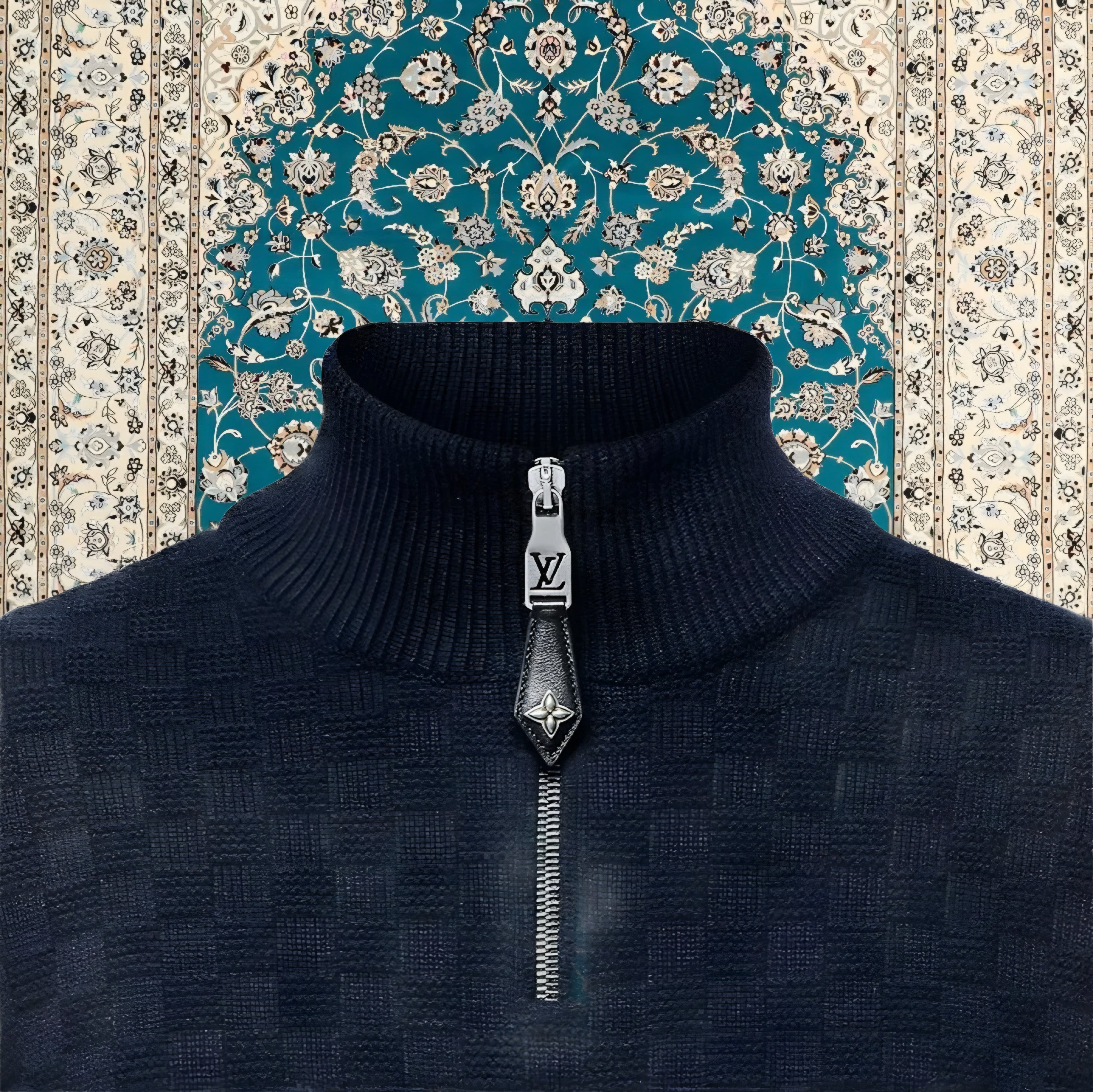 Pull demi-zippé en laine et cachemire (Copie)