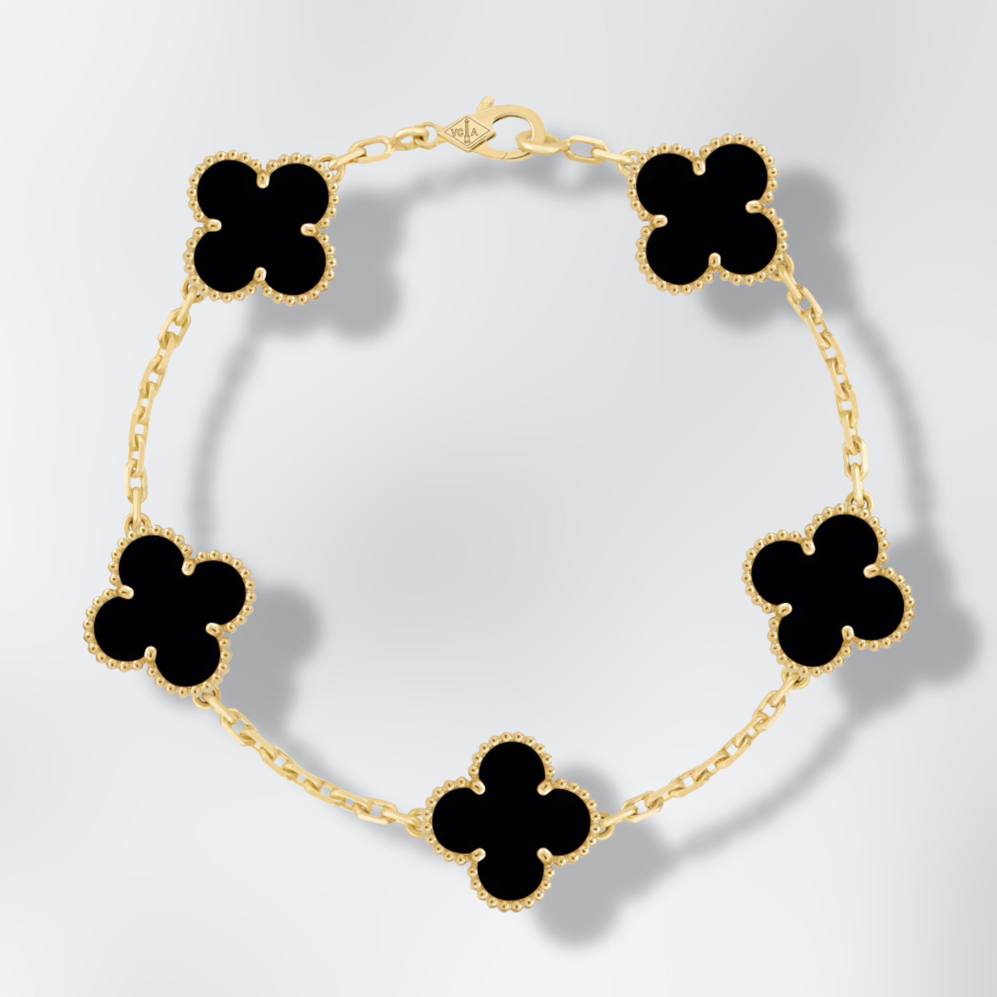 Bracelet Onyx Alhambra 5 motifs