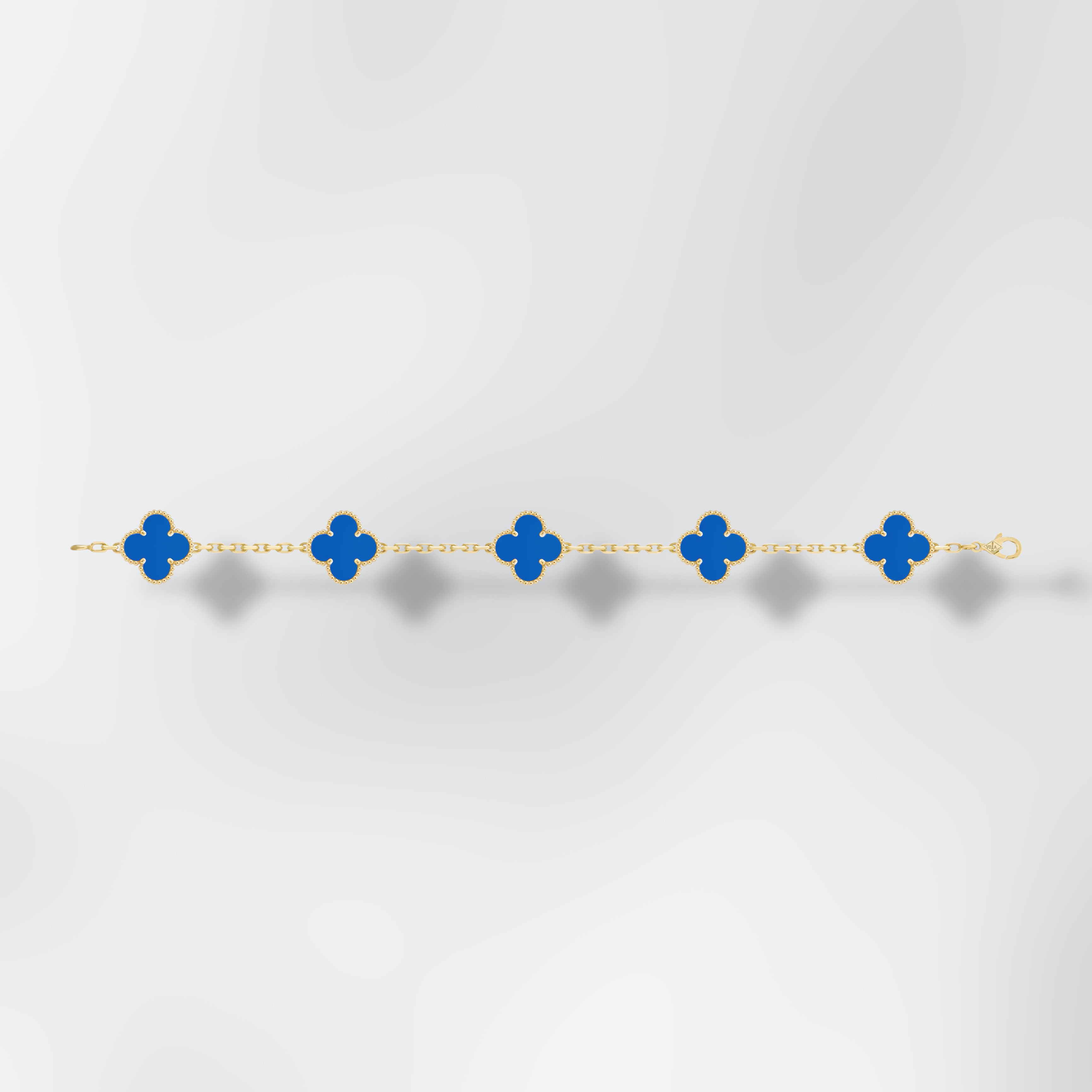 Bracelet Agate Alhambra 5 motifs